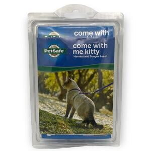 PetSafe Come with Me Kitty and Bungee Adjustable Leash Cat Harness - Blue LARGE
